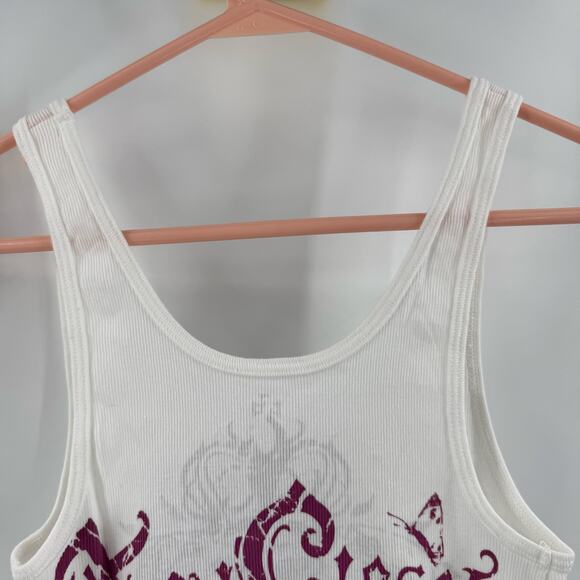 Key Closet Tank Top Size Medium NEW Zebra Ribbed Y2K Style 2000s Cotton USA - Picture 5 of 11